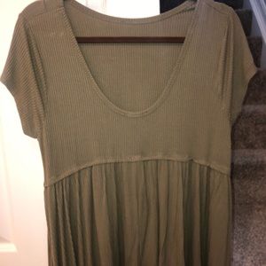 Open Back Army Green Top